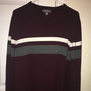 burgundy stripped sweater